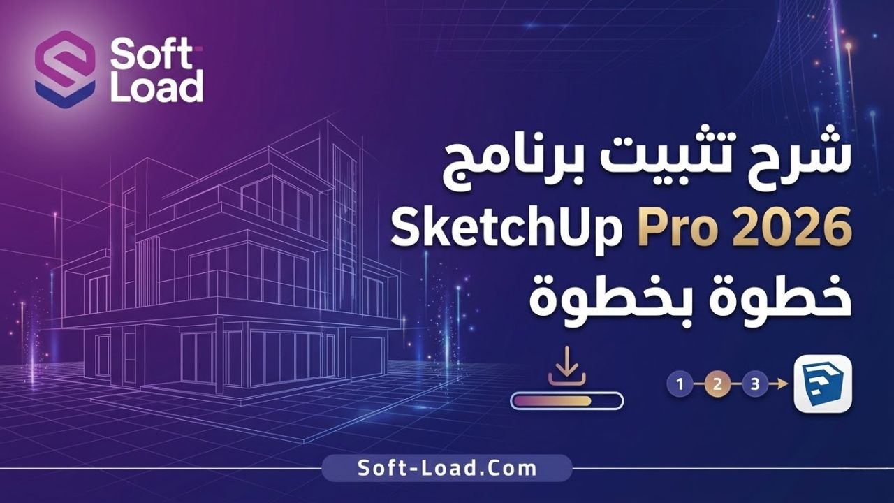 شرح تثبيت برنامج SketchUp Pro 2026 خطوة بخطوة