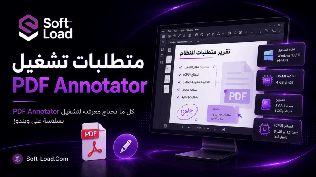متطلبات تشغيل PDF Annotator