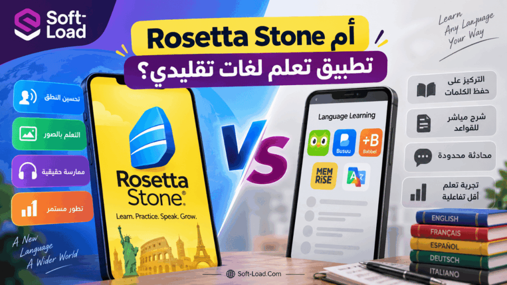Rosetta Stone أم تطبيق تعلم لغات تقليدي؟