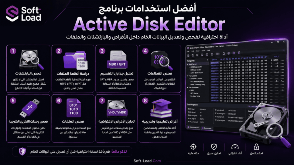 أفضل استخدامات برنامج Active Disk Editor