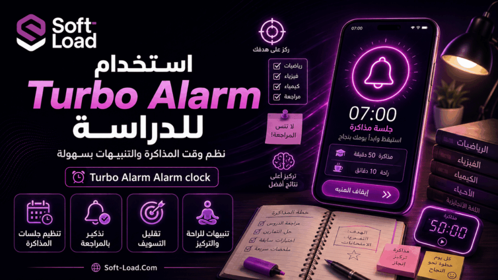 استخدام Turbo Alarm للدراسة