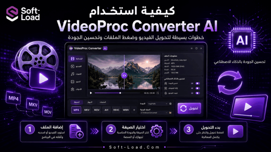 كيفية استخدام VideoProc Converter AI