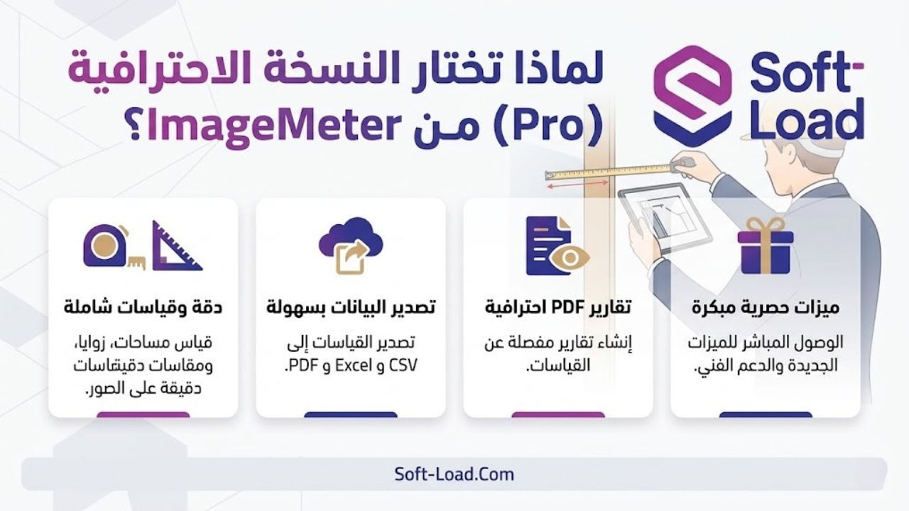 لماذا تختار النسخة الاحترافية (Pro) من ImageMeter؟