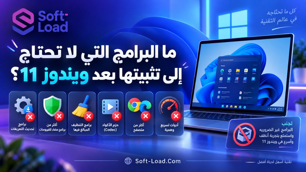 ما البرامج التي لا تحتاج إلى تثبيتها بعد ويندوز 11؟