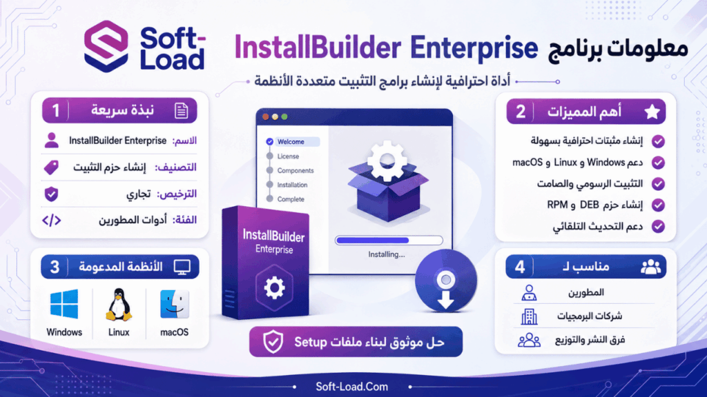 معلومات برنامج InstallBuilder Enterprise