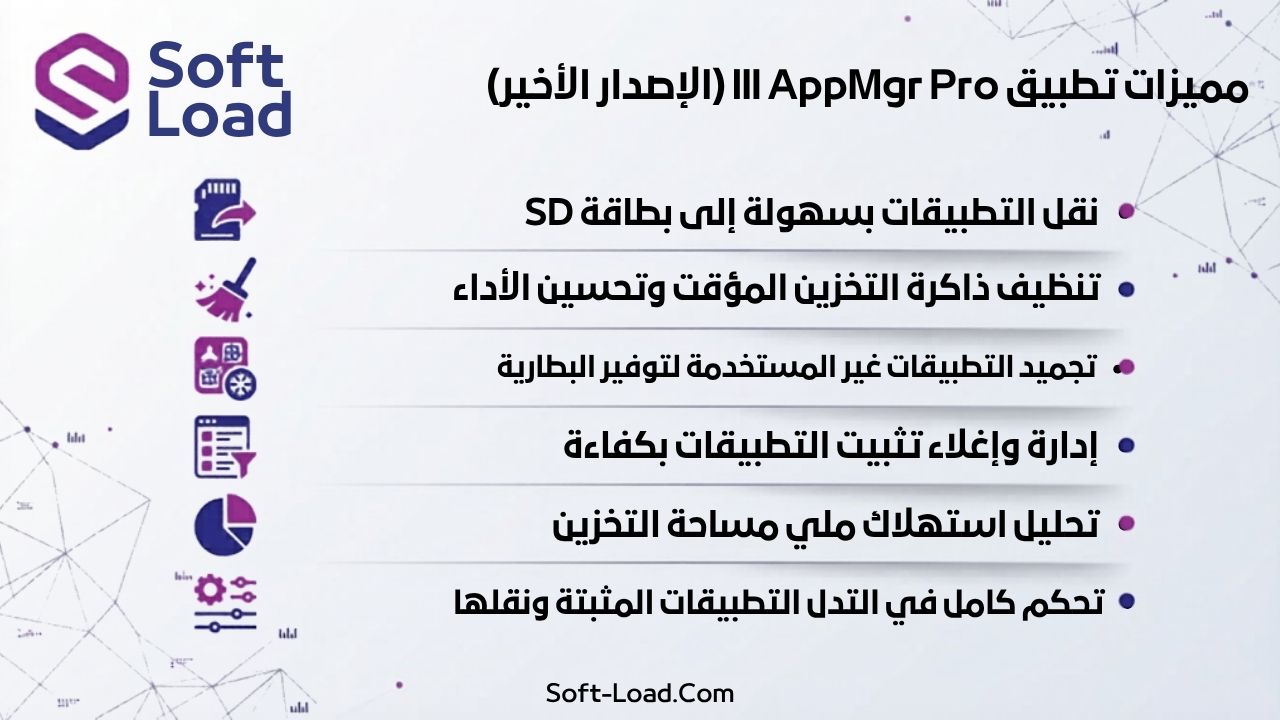 مميزات تطبيق AppMgr Pro III الإصدار الأخير