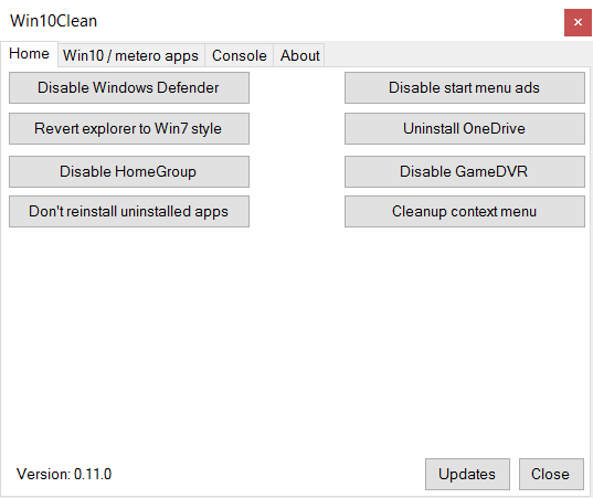 تحميل برنامج Win10Clean | لتسريع وتنظيف ويندوز 10 باحترافية