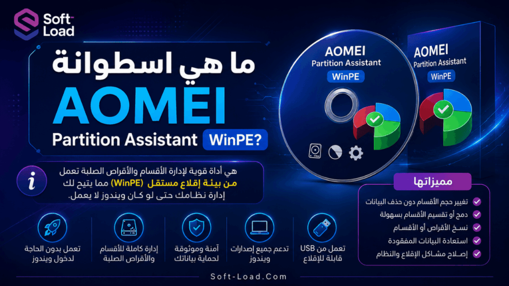 ما هي اسطوانة AOMEI Partition Assistant WinPE؟