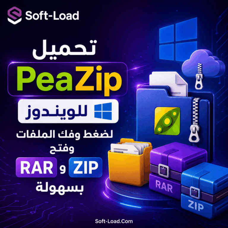 تحميل PeaZip للويندوز لضغط وفك الملفات وفتح RAR وZIP بسهولة