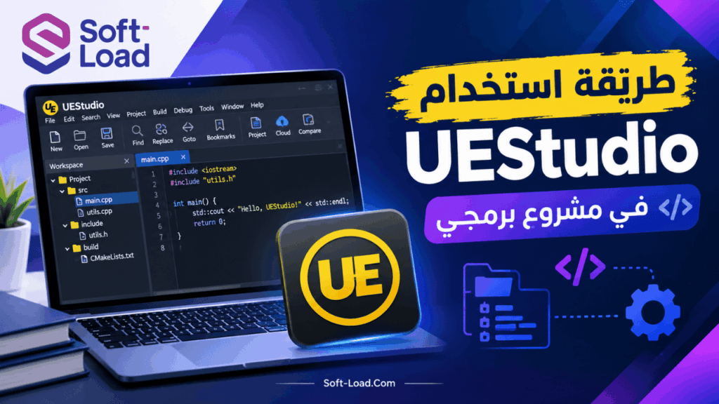 طريقة استخدام UEStudio في مشروع برمجي