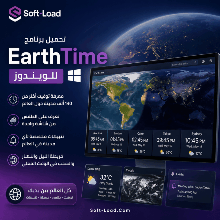 تحميل EarthTime للويندوز لمعرفة توقيت أكثر من 140 ألف مدينة والطقس من شاشة واحدة