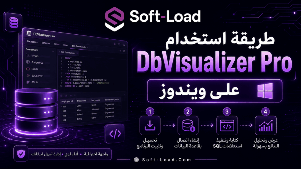 طريقة استخدام DbVisualizer Pro على ويندوز