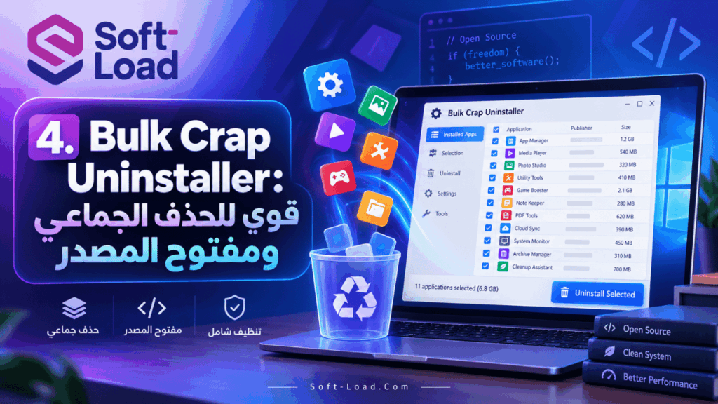 4. Bulk Crap Uninstaller قوي للحذف الجماعي ومفتوح المصدر
