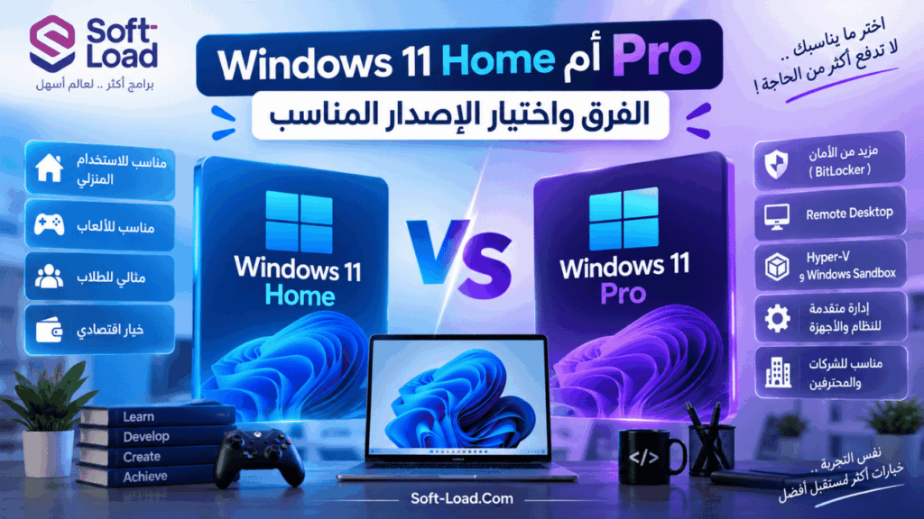 Windows 11 Home أم Pro؟ الفرق واختيار الإصدار المناسب