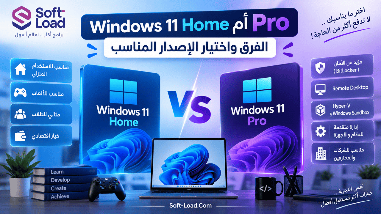Windows 11 Home أم Pro؟ الفرق واختيار الإصدار المناسب