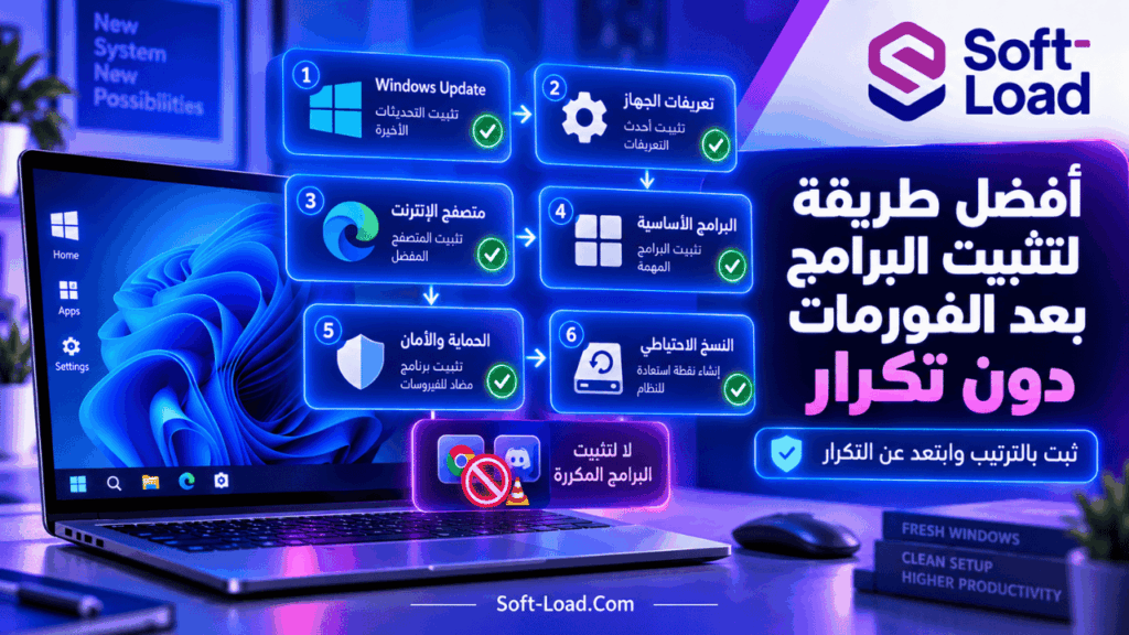 أفضل طريقة لتثبيت البرامج بعد الفورمات دون تكرار