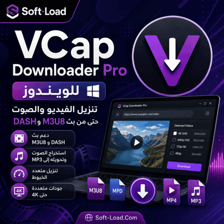 تحميل VCap Downloader Pro للويندوز تنزيل الفيديو والصوت حتى من بث M3U8 وDASH