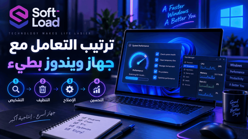 ترتيب التعامل مع جهاز ويندوز بطيء