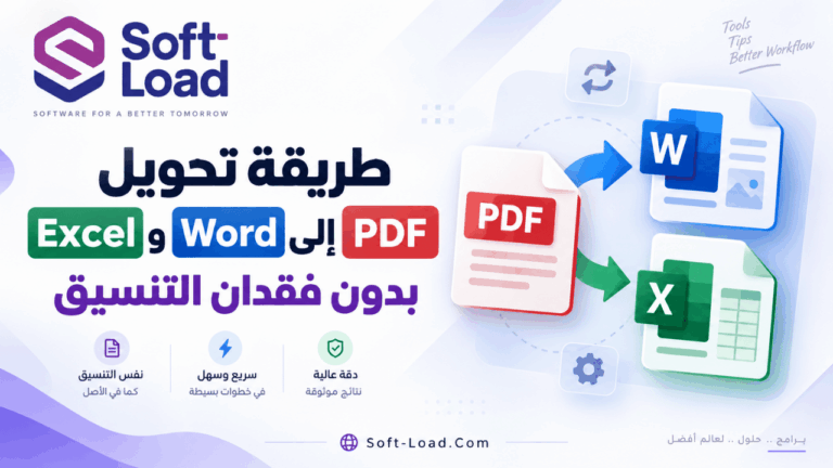 طريقة تحويل PDF إلى Word وExcel بدون فقدان التنسيق
