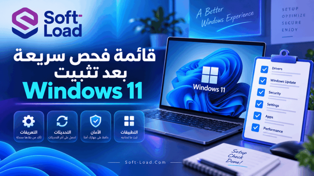 قائمة فحص سريعة بعد تثبيت Windows 11