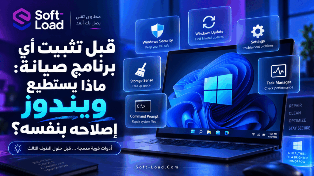 قبل تثبيت أي برنامج صيانة ماذا يستطيع ويندوز إصلاحه بنفسه؟