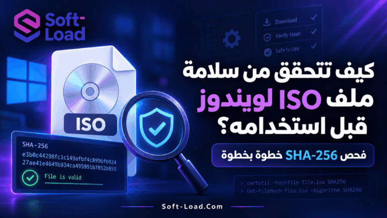 كيف تتحقق من سلامة ملف ISO لويندوز قبل استخدامه فحص SHA-256 خطوة بخطوة