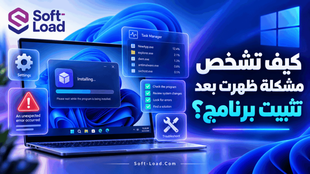 كيف تشخص مشكلة ظهرت بعد تثبيت برنامج؟