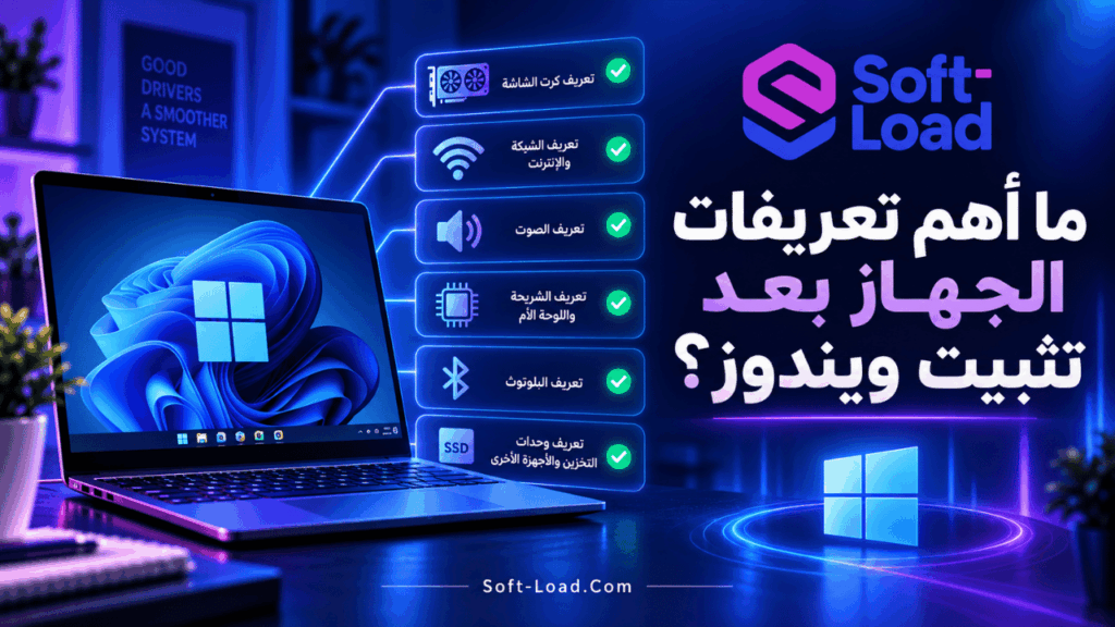 ما أهم تعريفات الجهاز بعد تثبيت ويندوز؟