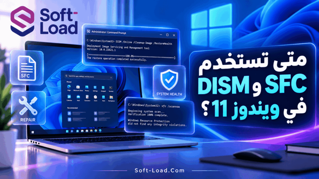 متى تستخدم DISM وSFC في ويندوز 11؟