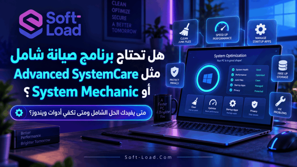 هل تحتاج برنامج صيانة شامل مثل Advanced SystemCare أو System Mechanic؟