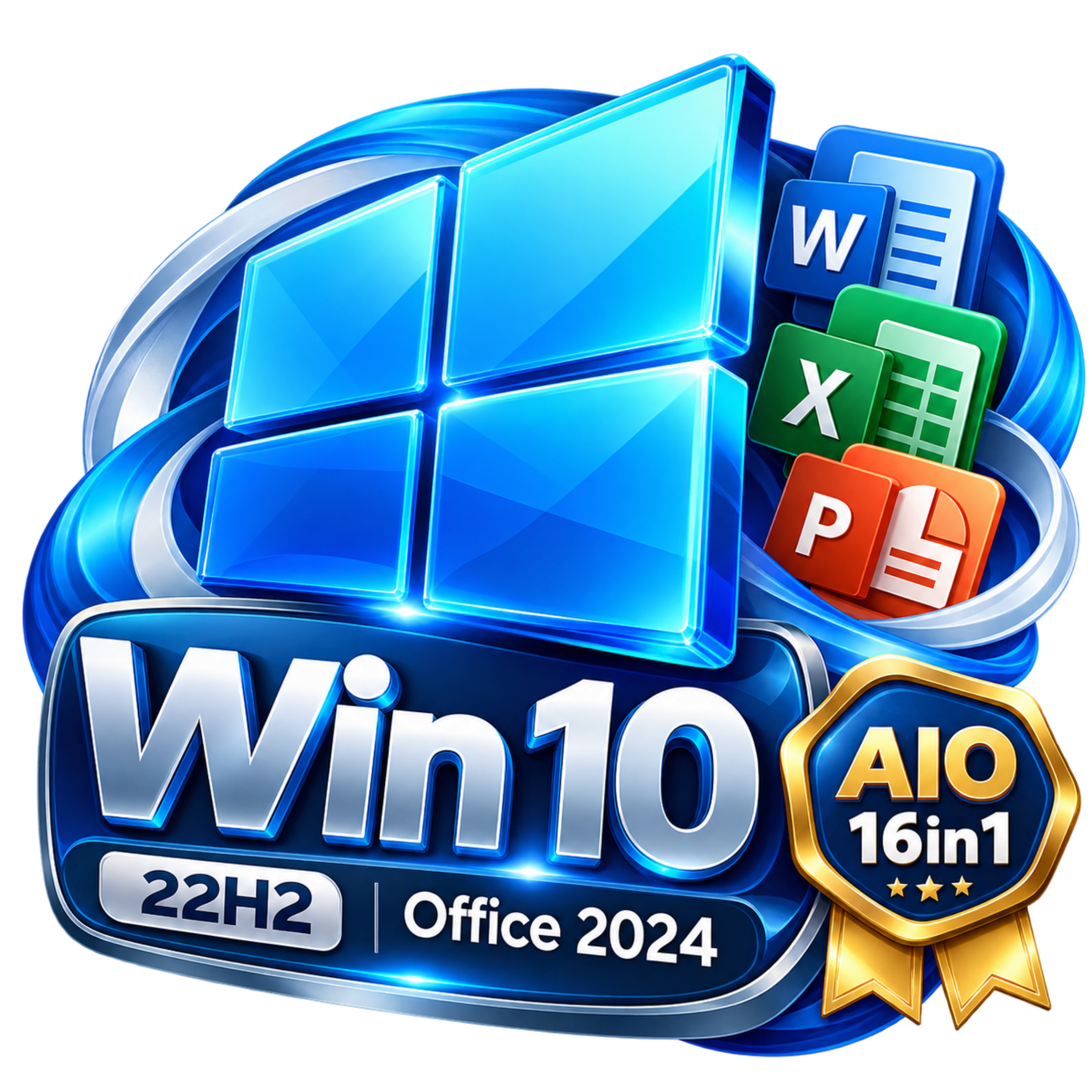 Windows 10 22H2 AIO 16in1 مع Office 2024 Pro Plus