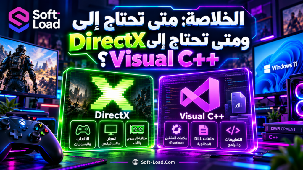 الخلاصة متى تحتاج إلى DirectX ومتى تحتاج إلى Visual C++؟
