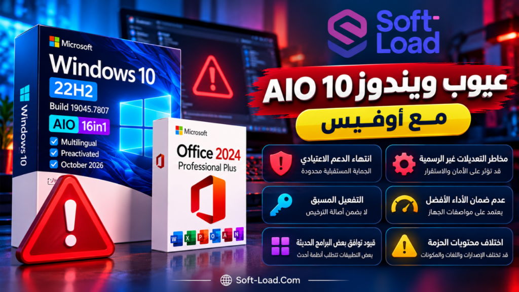 عيوب ويندوز 10 AIO مع أوفيس