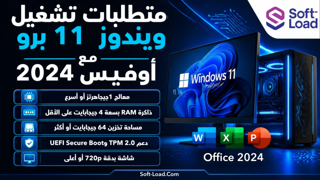 متطلبات تشغيل ويندوز 11 برو مع أوفيس 2024