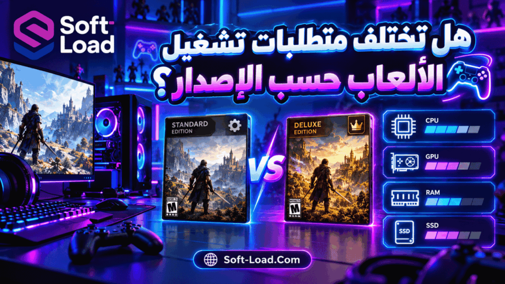هل تختلف متطلبات تشغيل الألعاب حسب الإصدار؟