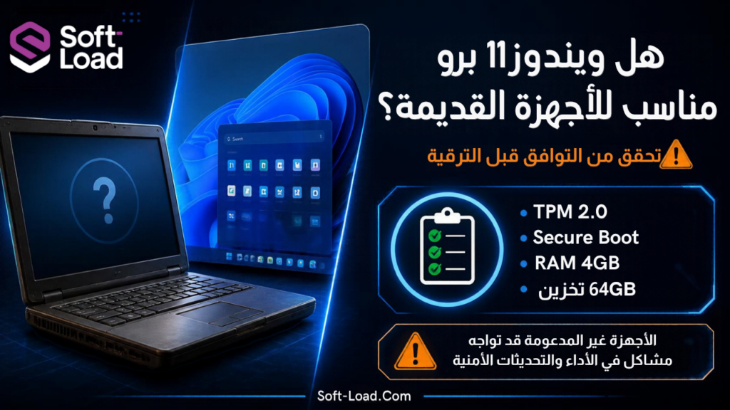 هل ويندوز 11 برو مناسب للأجهزة القديمة؟
